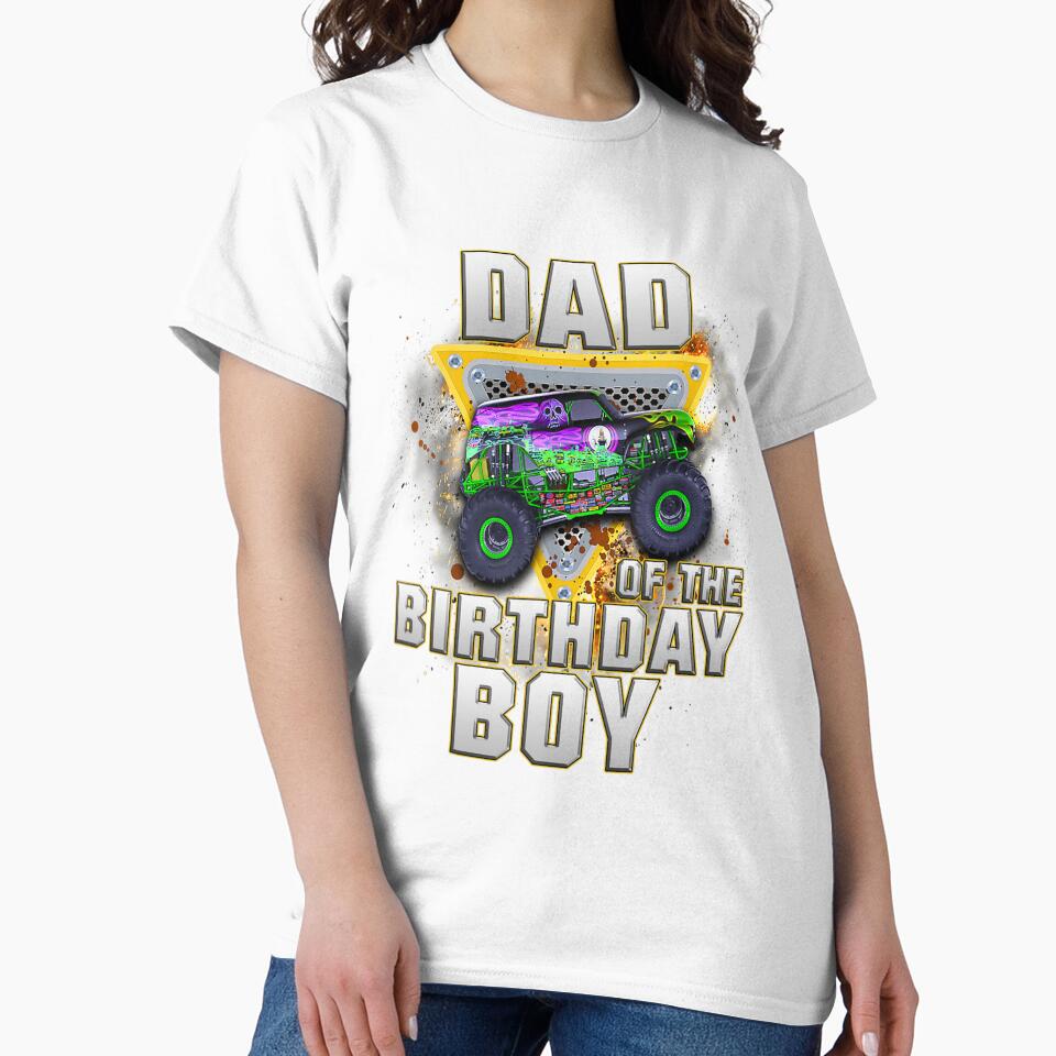 Dad Of The Birthday Boy Shirt For Monster Truck Lovers, Birthday Gift For Novelty by Julie-wl