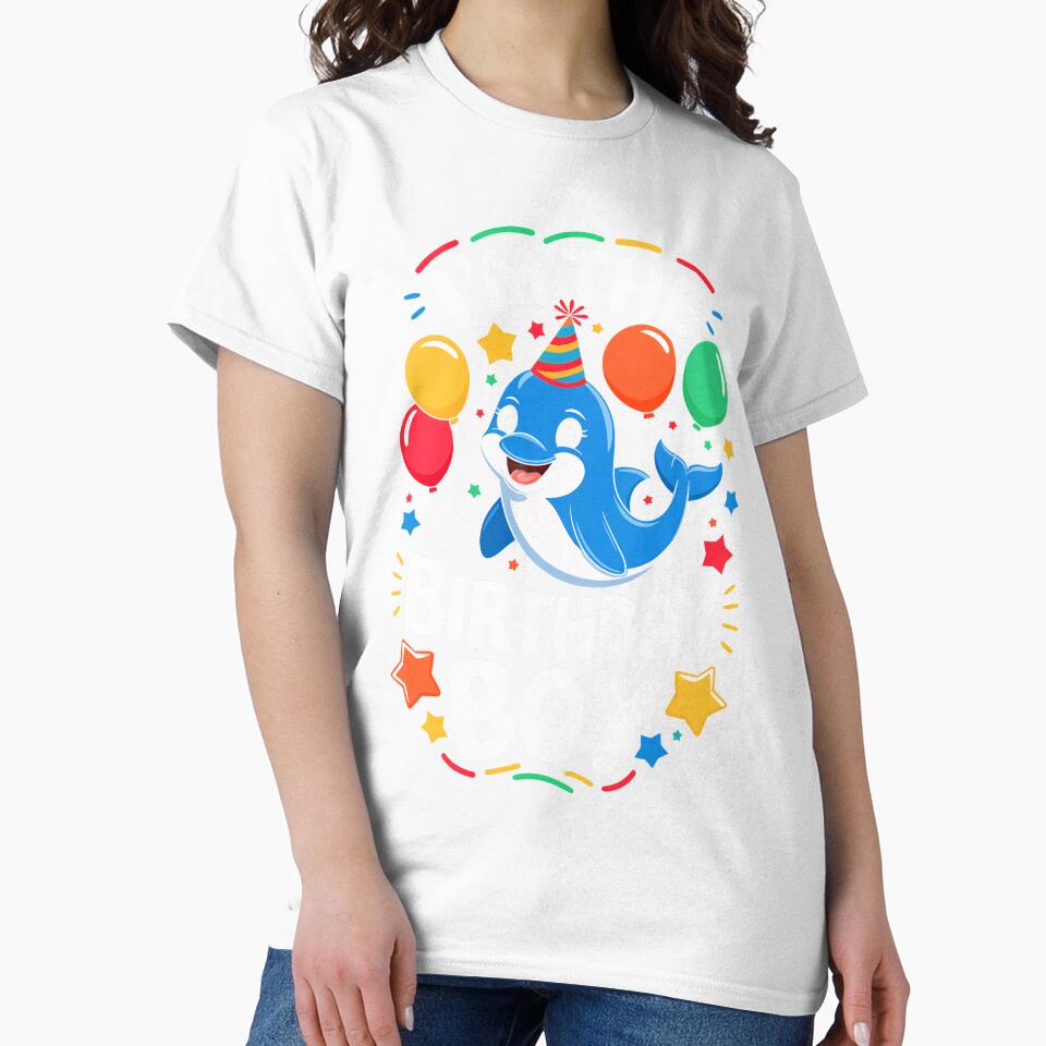 Funny Dolphin Birthday Boy Bday Boys Girls Kids by rafaeltto