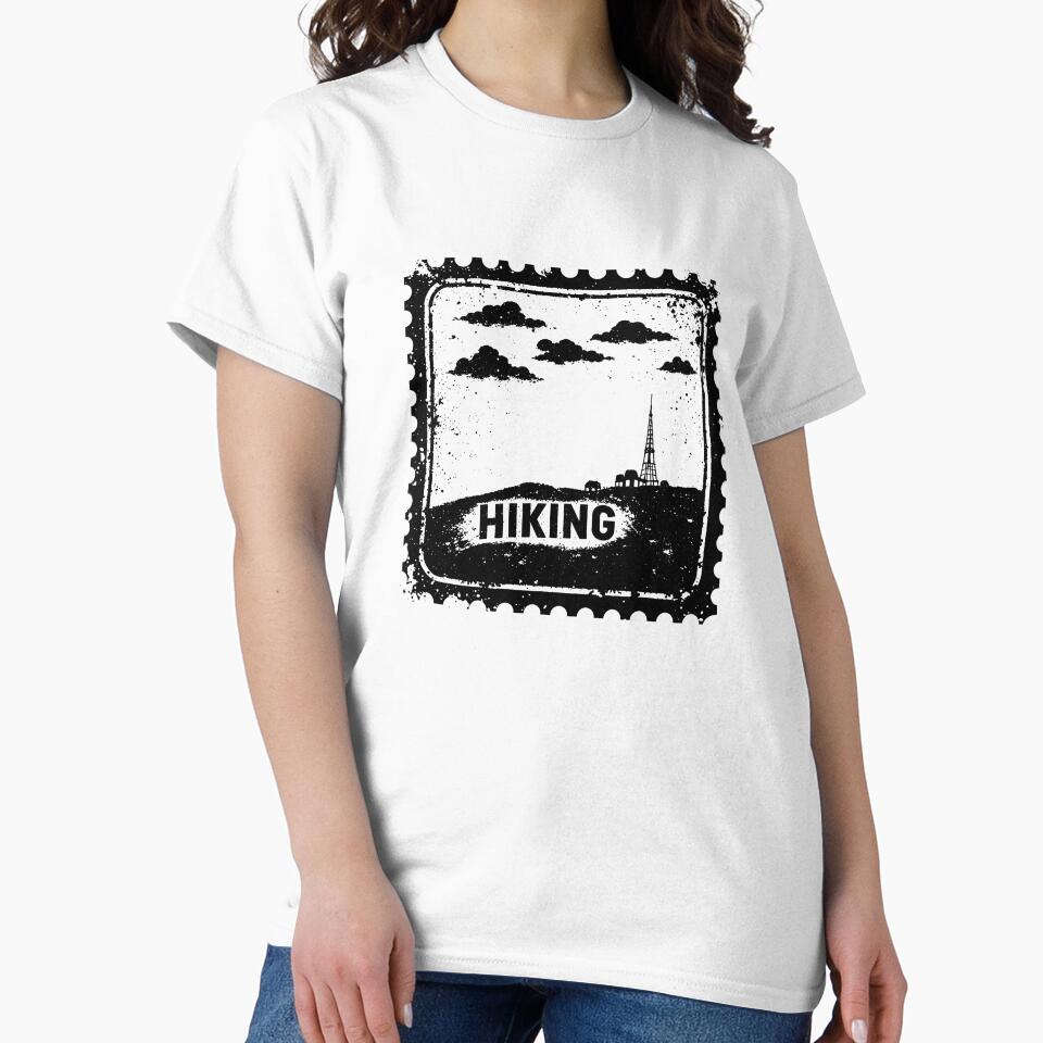 Vintage Grunge Hiking Stamp Retro Outdoor Adventure by Fikuall
