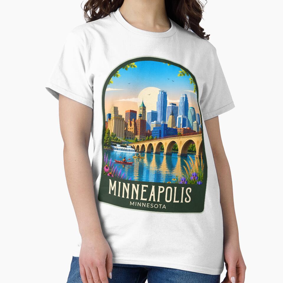 Minneapolis Vintage Travel Illustration by HomeLivingCo
