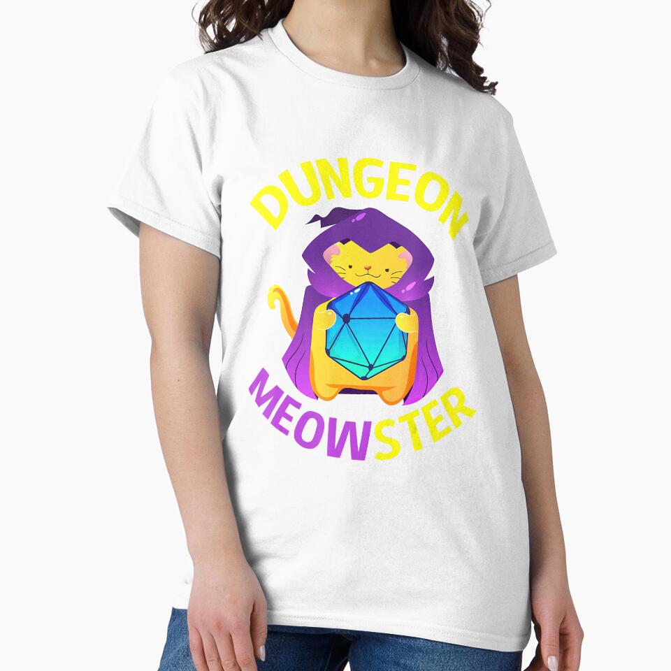 Dungeon T shirt Dragons and Cats Gifts for Men Women Kids by PhuongTran909