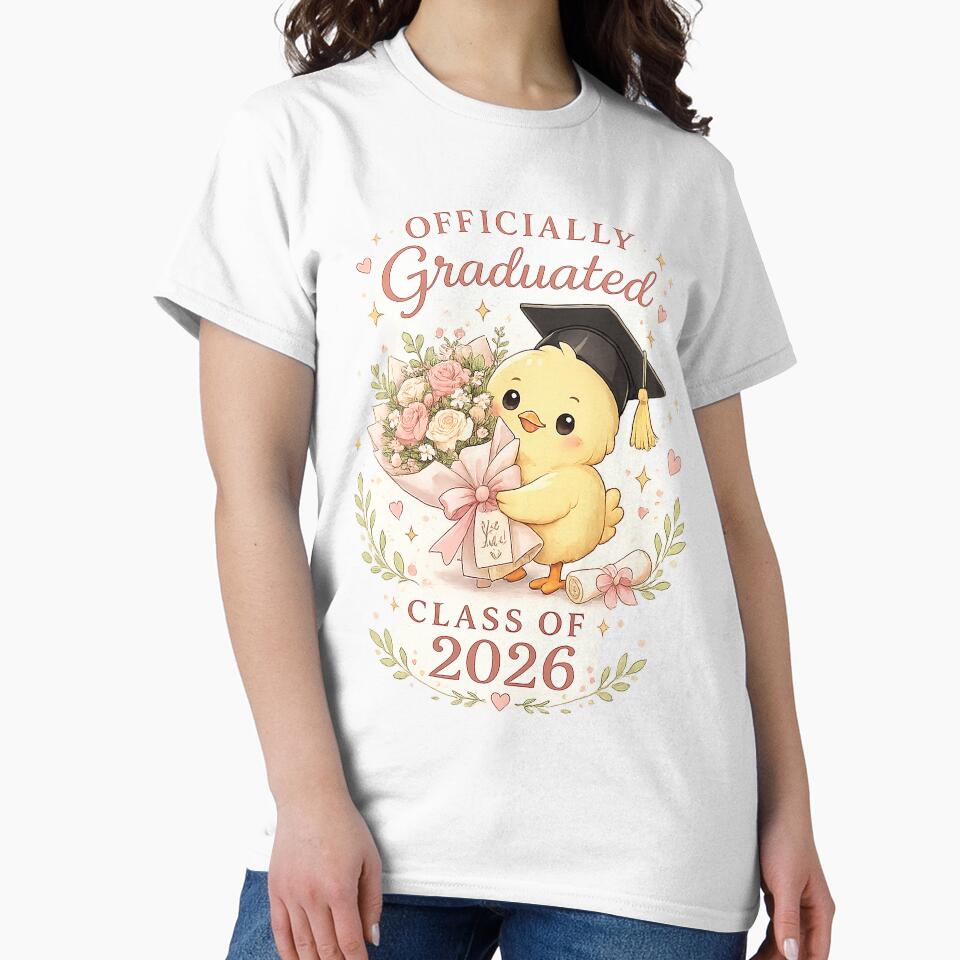 Graduation Gift Class of 2026 Cute Chick Design by Serene Whiskers