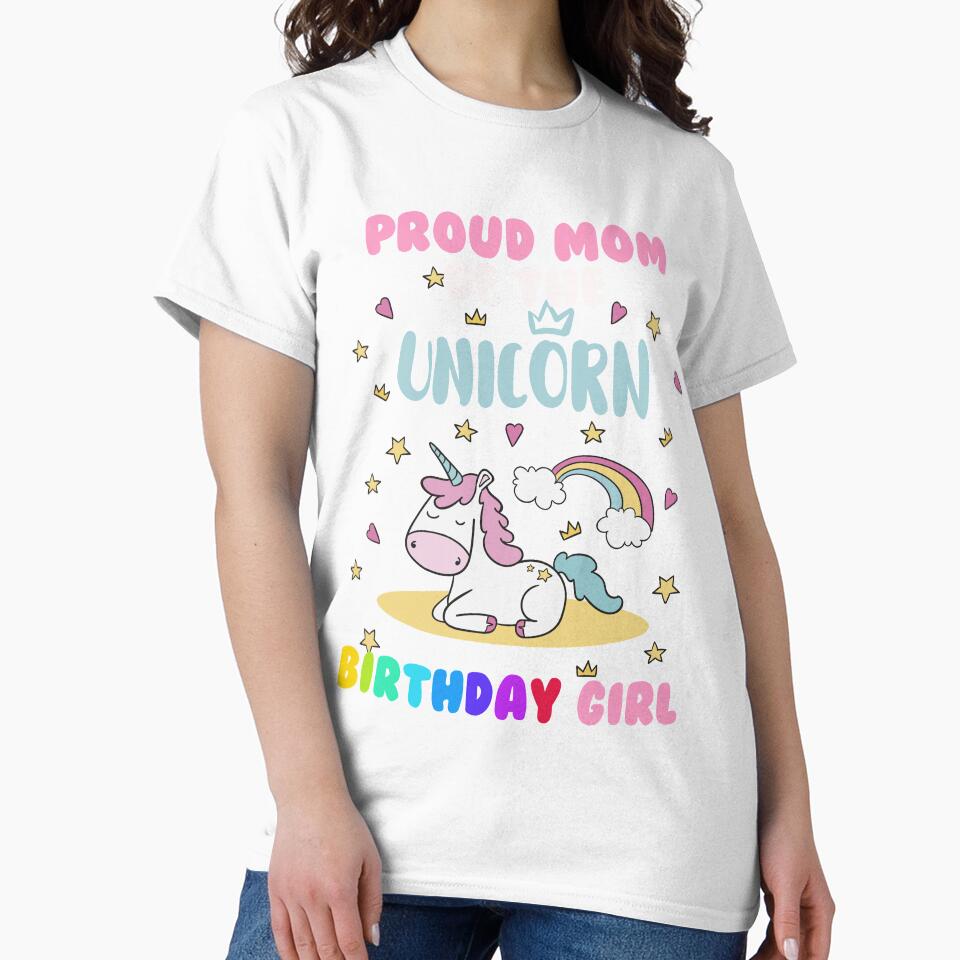 Mom Unicorn Of The Birthday Princess Mom Gift Unicorn Birthday by binly123
