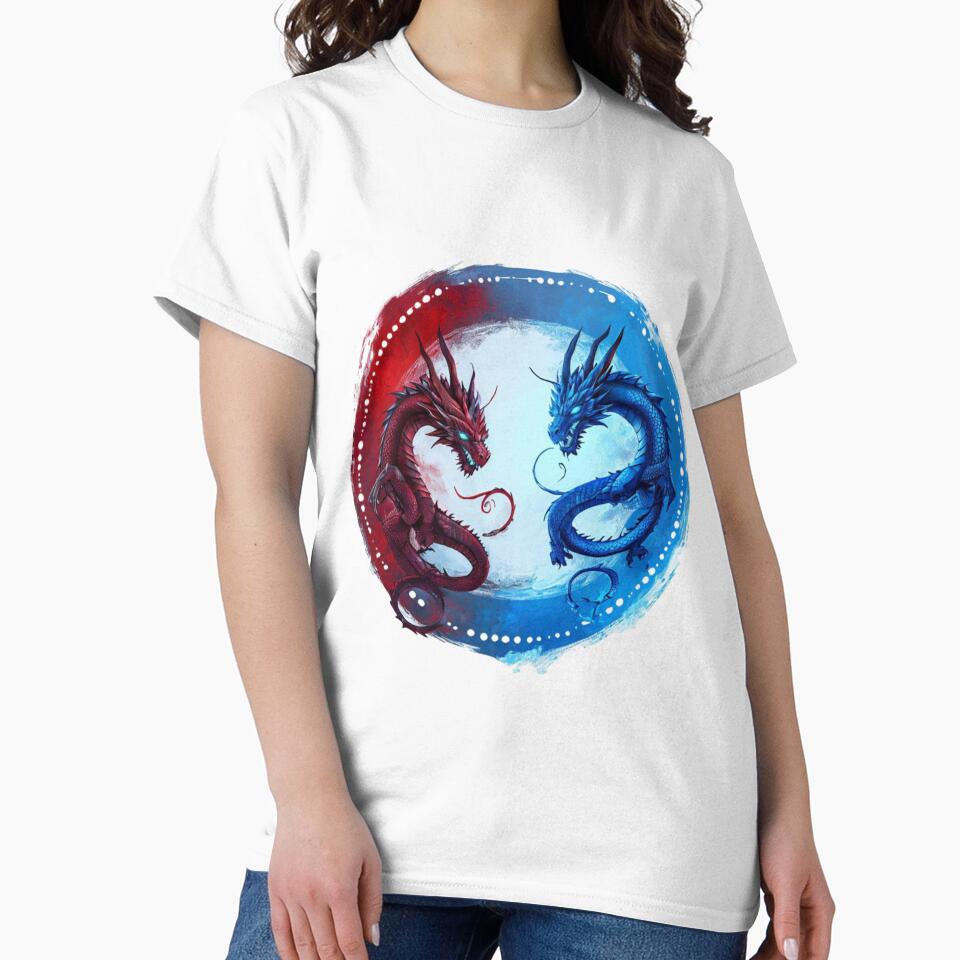 Red And Blue Dragons by Aise06