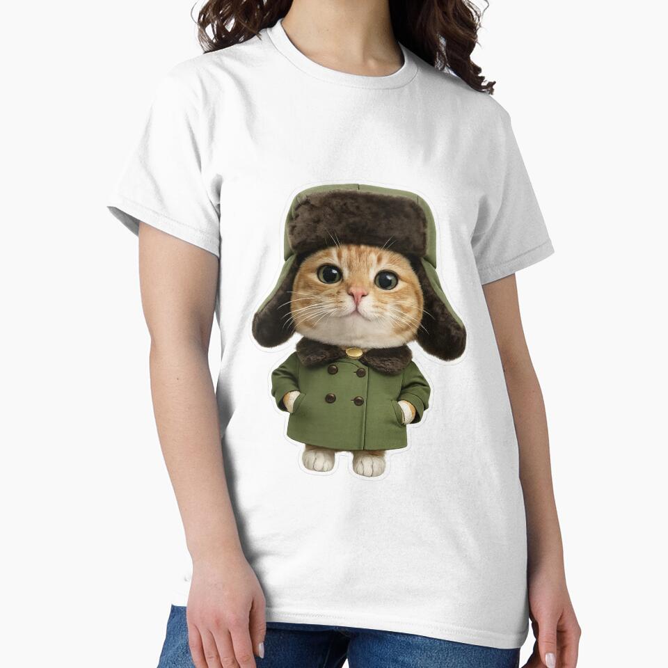 Cute Winter Kitty in Cozy Coat by Atum&Art
