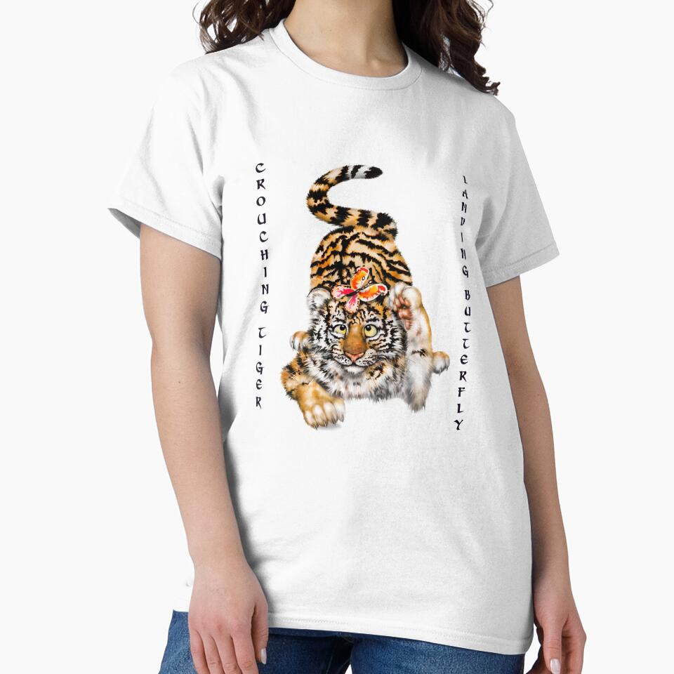 Crouching Tiger Landing Butterfly | WT Cartoon Tiger Cub by Snootrac