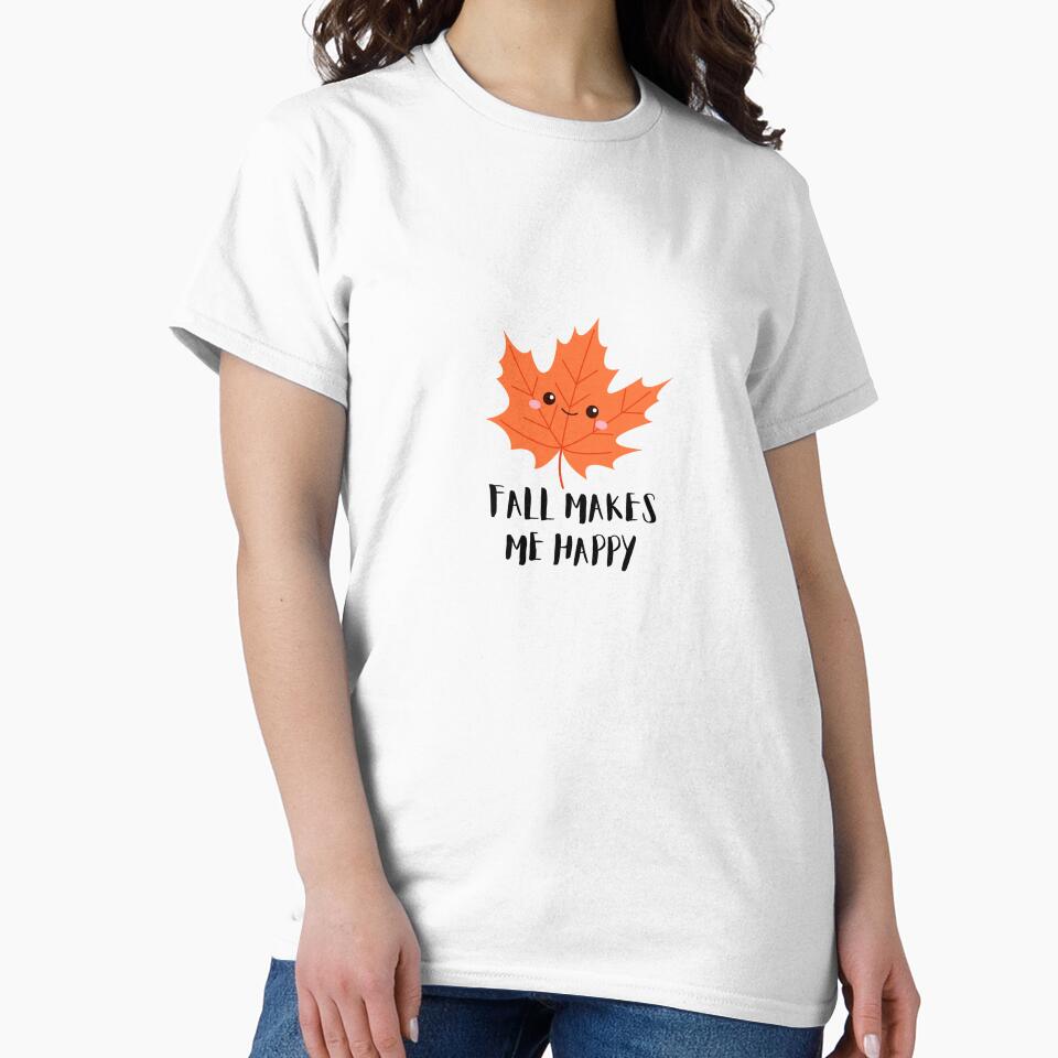 Cute "FALL MAKES ME HAPPY" Graphic by CoolCrap-
