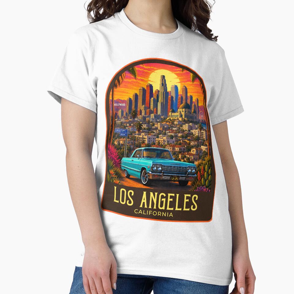 Los Angeles Vintage Travel Illustration by HomeLivingCo