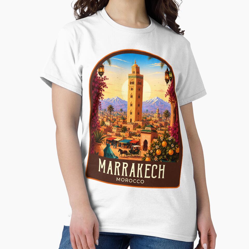 Marrakech Vintage Travel Illustration by HomeLivingCo