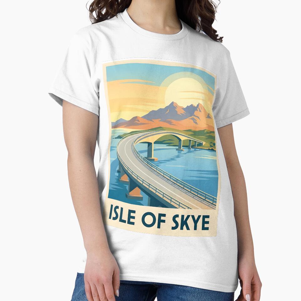 Isle of Skye Bridge Vintage Art Deco Poster by ArtByKendo