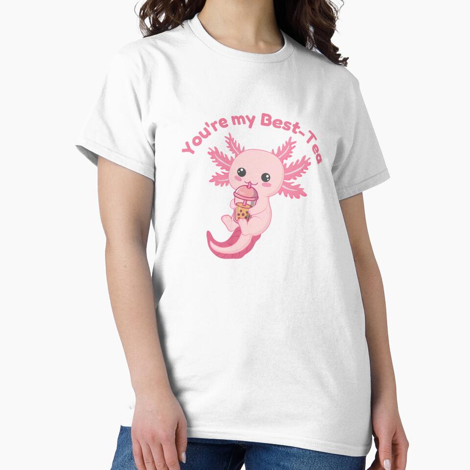 Cute Kawaii Axolotl Drinking Boba Tea - You're My Best-Tea by Unsololugar