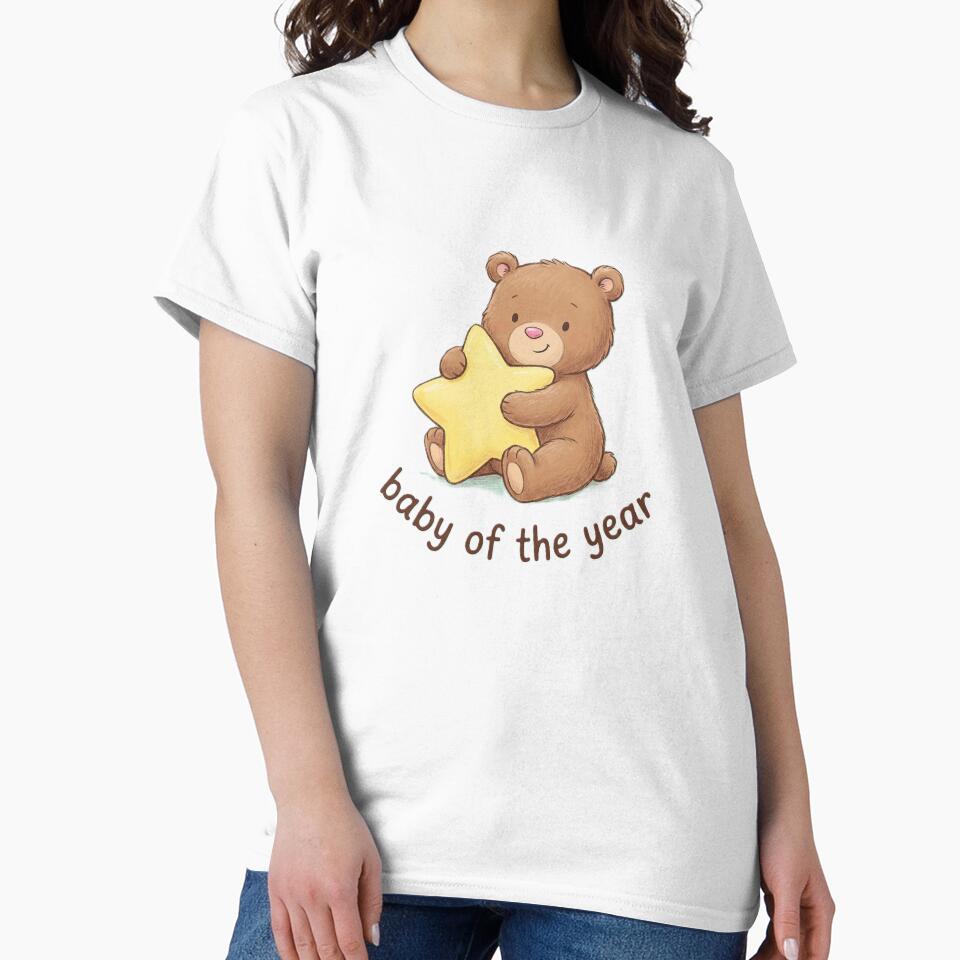 Baby of the Year Cute Teddy Bear Design | Baby Outfit Gift. by UniqueArtsOnly