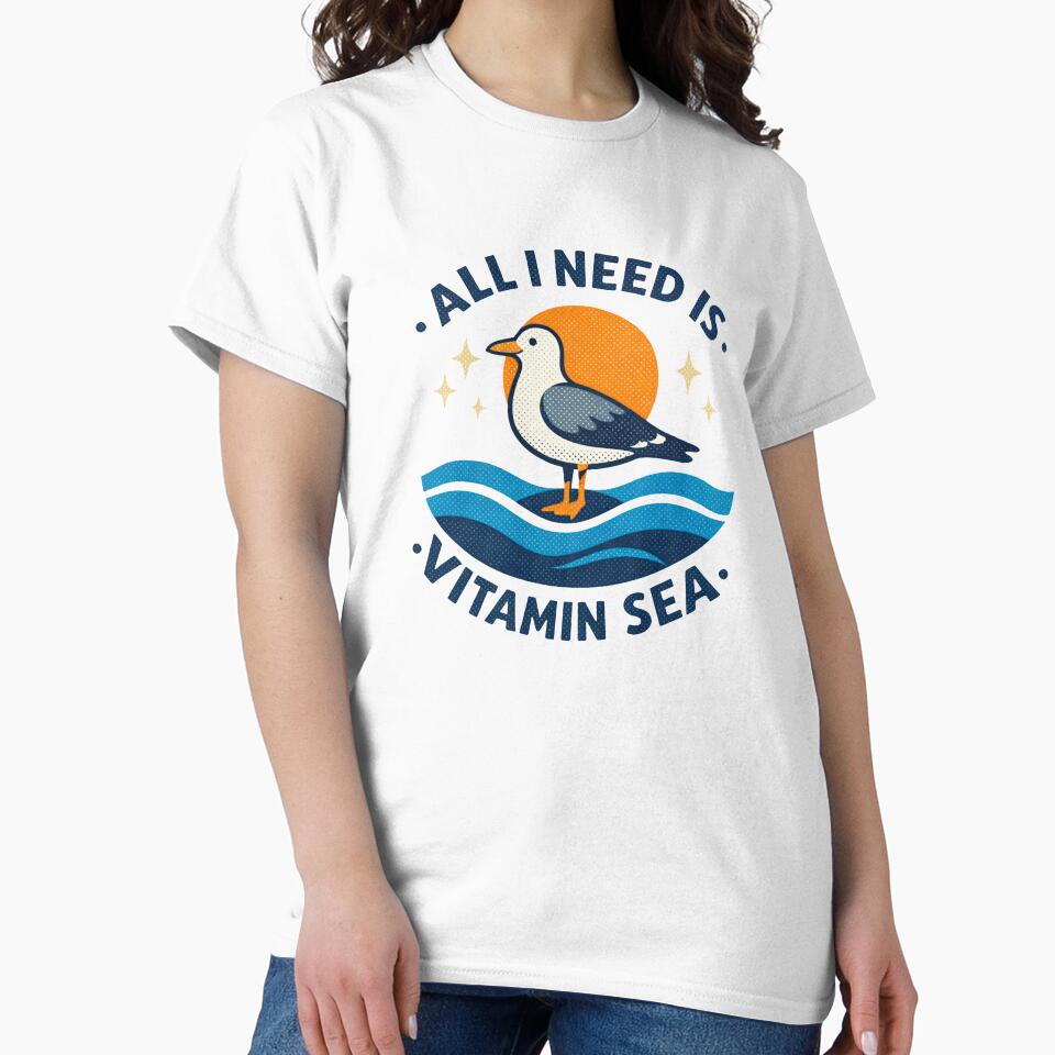 Vitamin Sea Sunset Seagull by PrintSmithArt