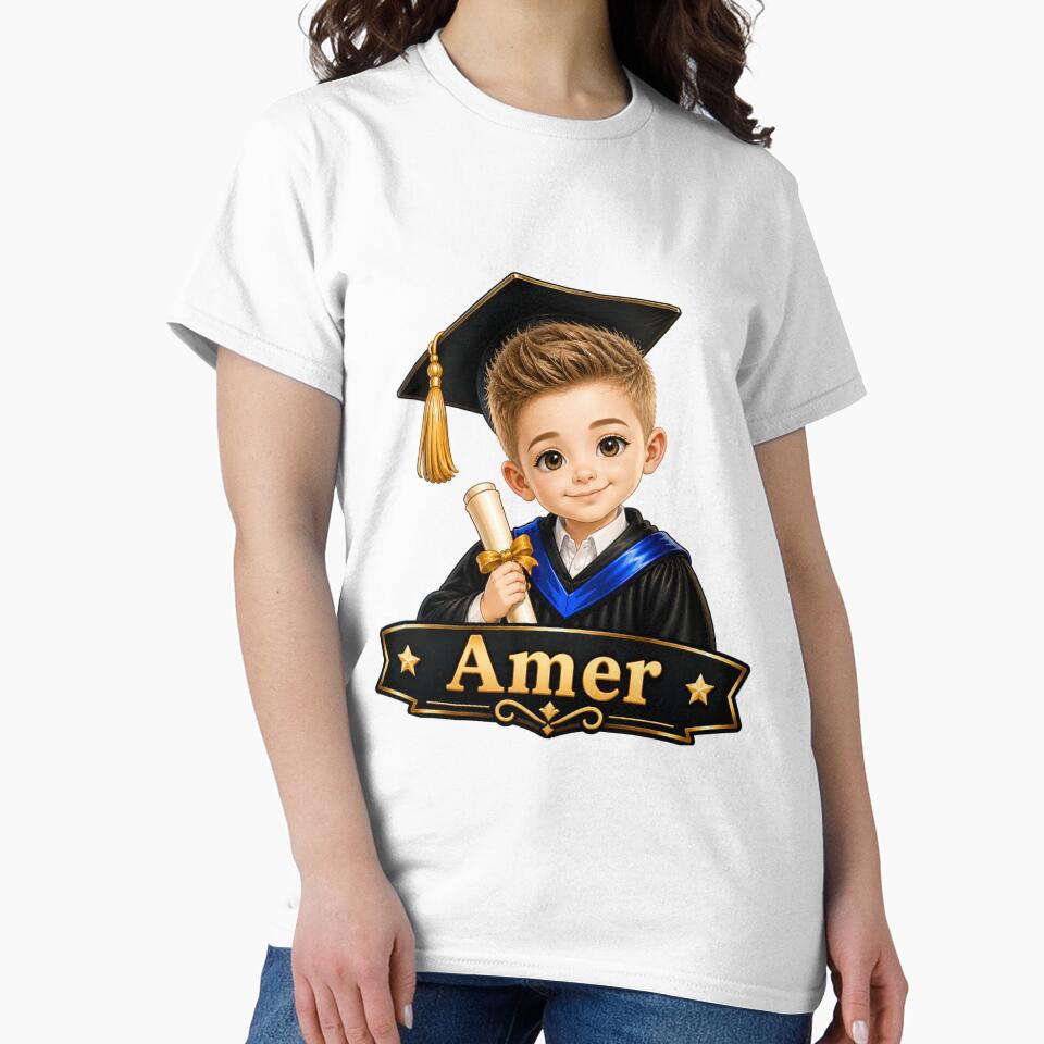 Cute Kindergarten Graduation Boy Amer Class of 2026 Sticker by JoyPopSticker