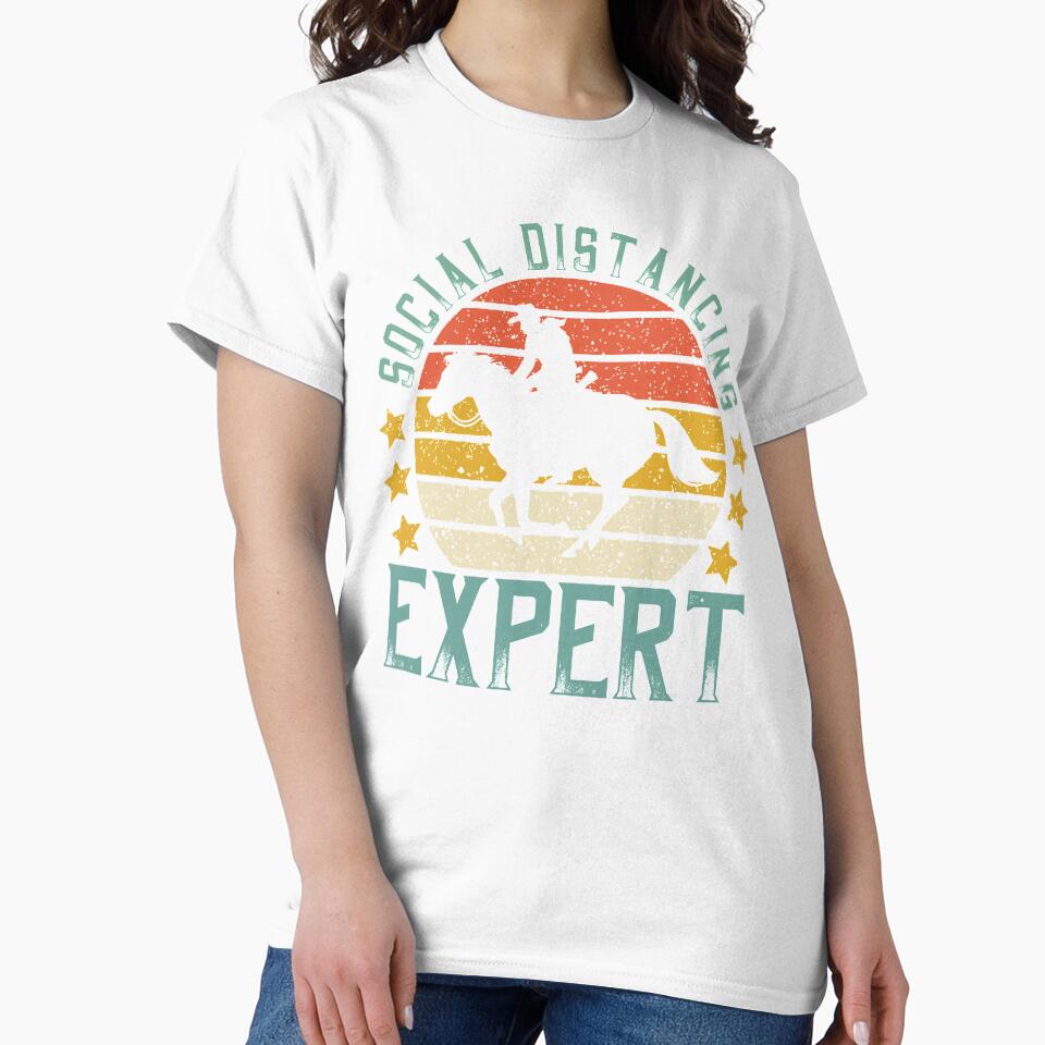 Funny Horse Rider Social Distancing Expert by DreamColor