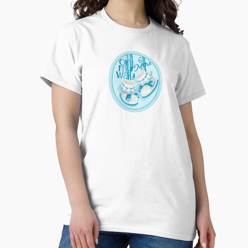“On My Way - 6 Mths” Blue (Incl. Maternity & Baby Wear) by PawsitiveMum