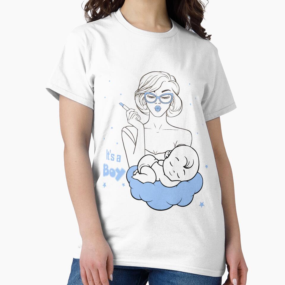 It's a Boy! Retro Pop Art Gender Baby Reveal - Male. Blue by S Quinn
