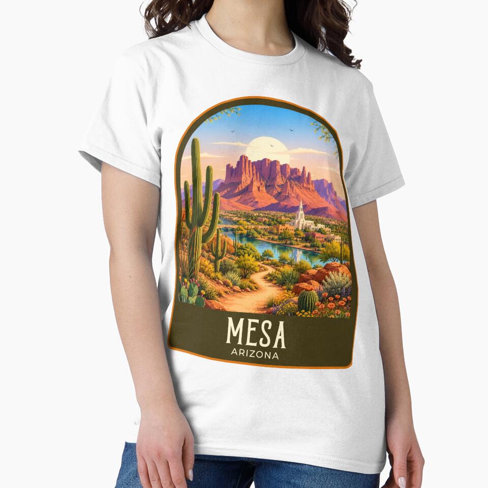 Mesa Vintage Travel Illustration by HomeLivingCo