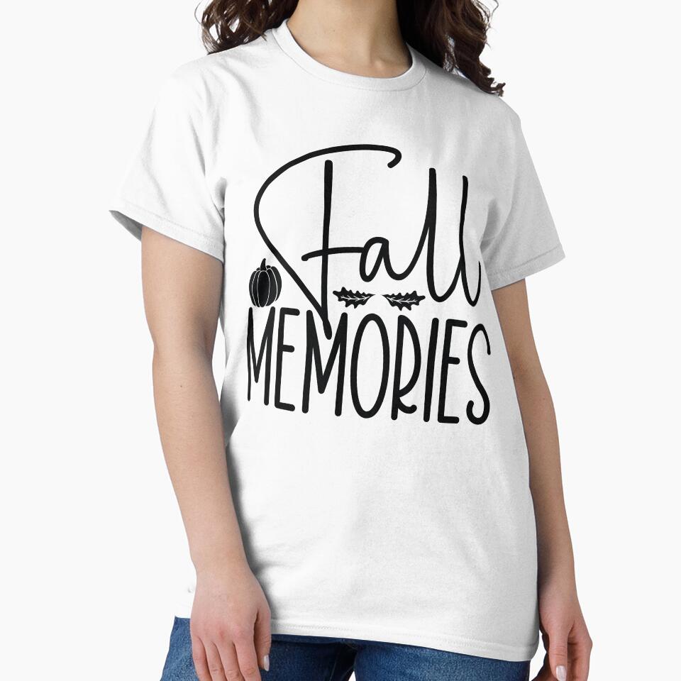 Fall Memories - Cute Autumn Season Retro Vintage Aesthetic Leaves Pumpkin Spice Family Gift by FuzionRaptor