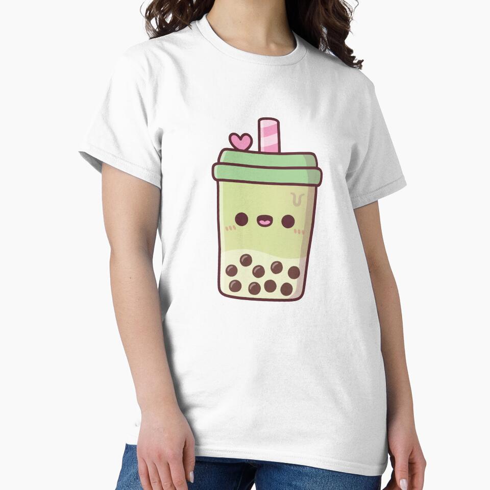 Cute Matcha Latte Boba Tea by rustydoodle