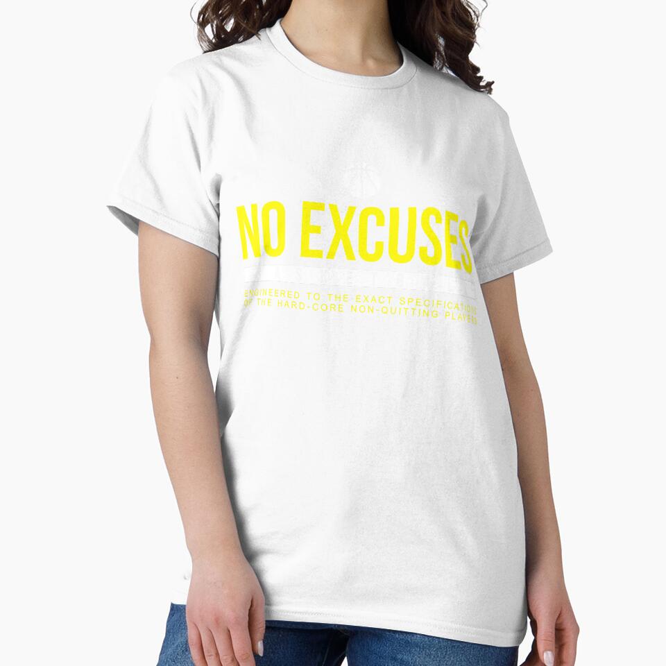 No Excuses Basketball | Player Practice Text Logo Design by Slam-Dunkan