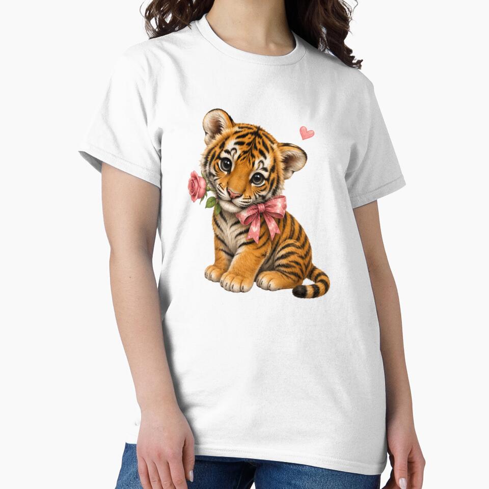 Tiger with rose by Savnyy