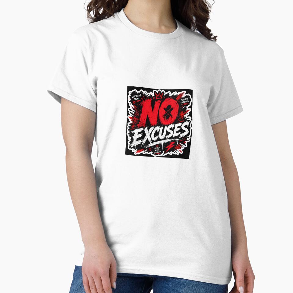 No excuses - Motivational Sticker by huzaifashajapur