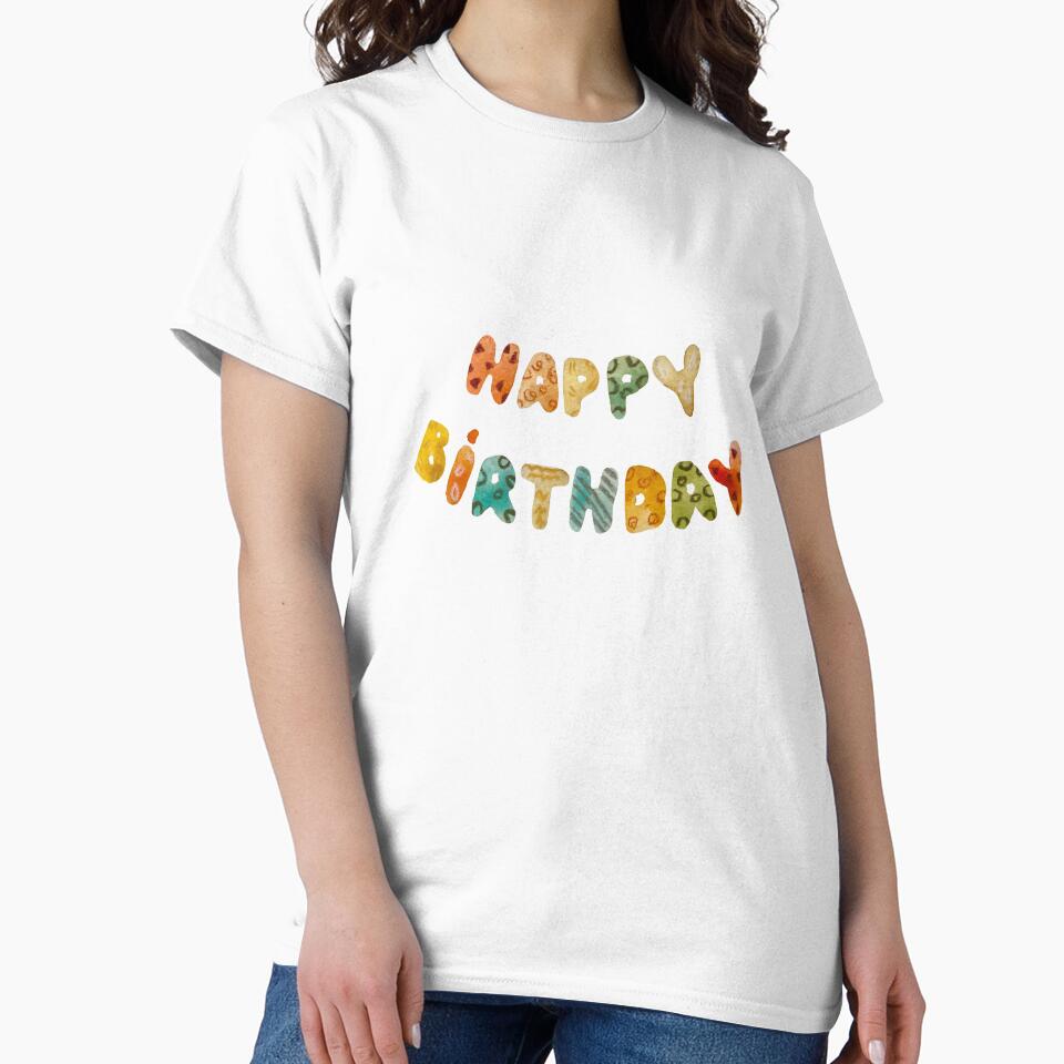 Title textured birthday color a watercolor sketch black by Yana Mustafina | Boho Soulful Designs