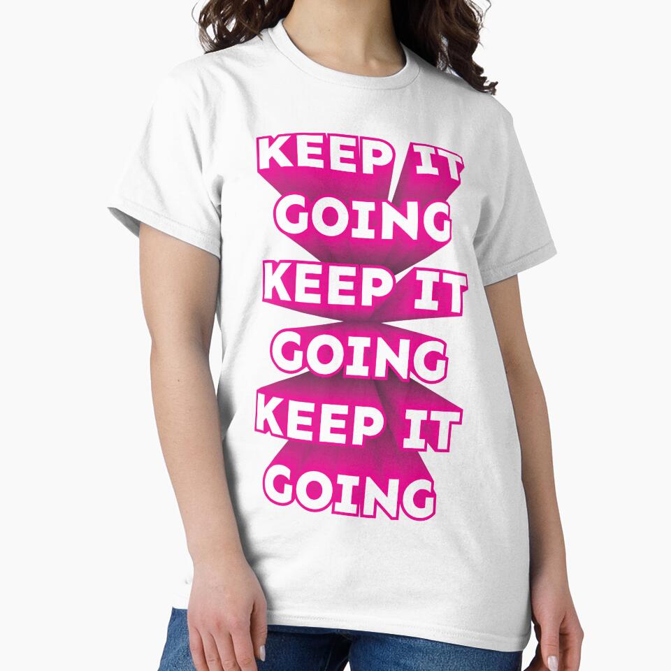 \Keep It Going repeated 3D text pink white by hockeng