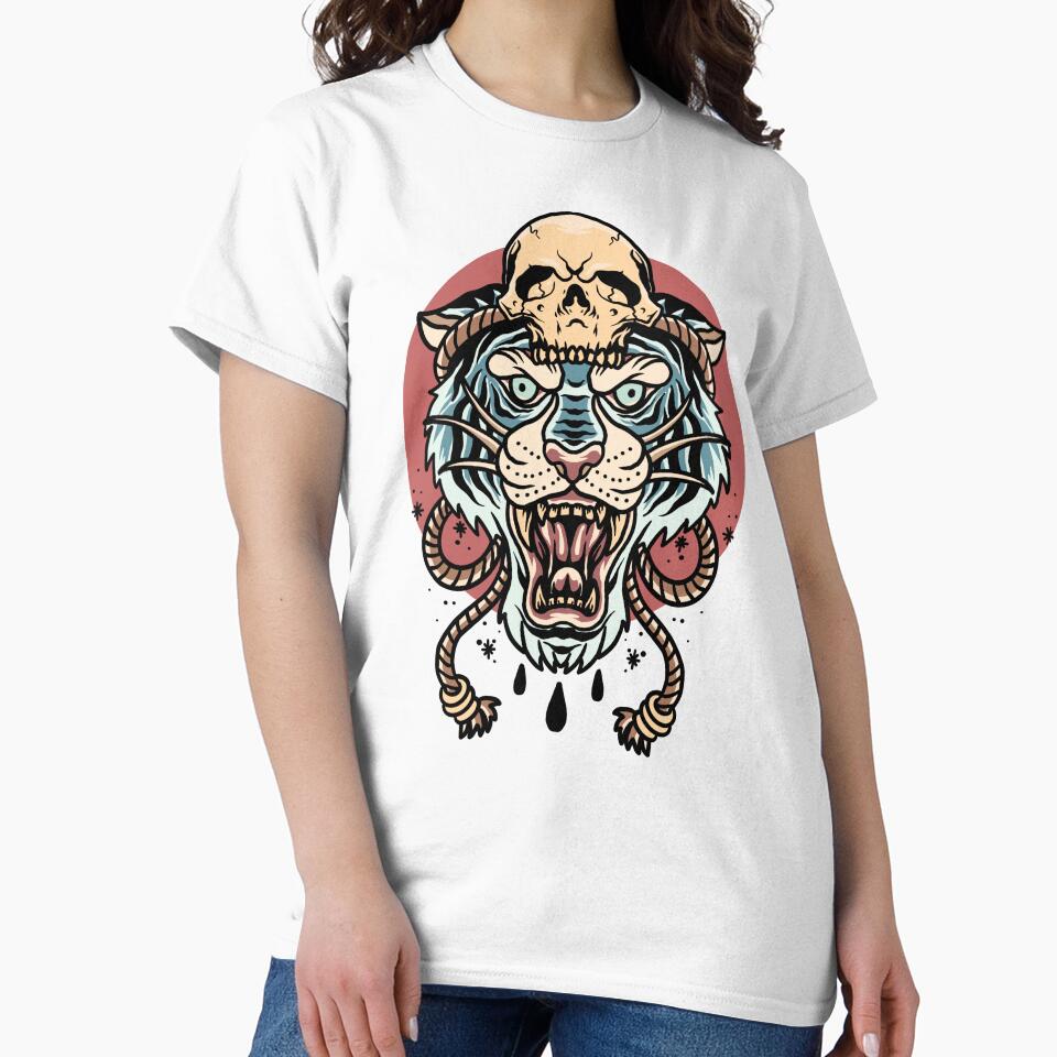 Blue Siberian Tiger Skull by helenafeyre