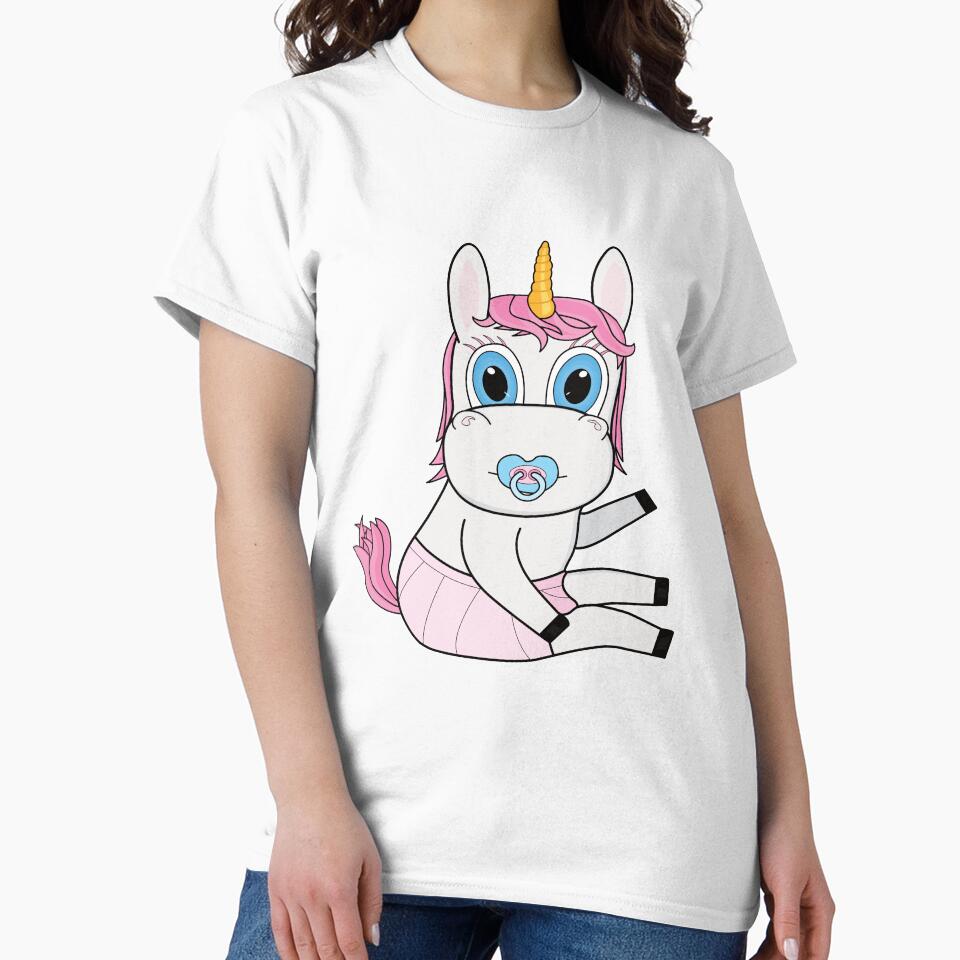 Cute unicorn baby with pink mane by POD-Design