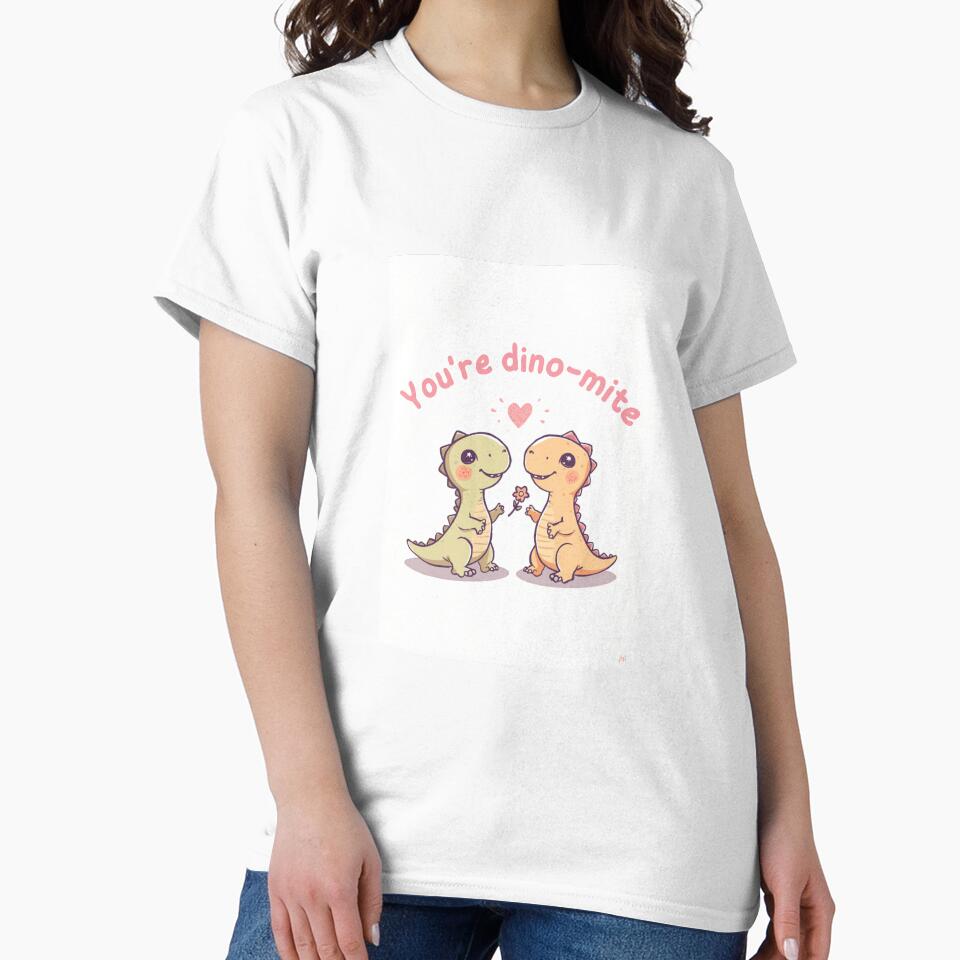 Kawaii Dinosaur Couple Cute Dino Love Gift by SoftMoon