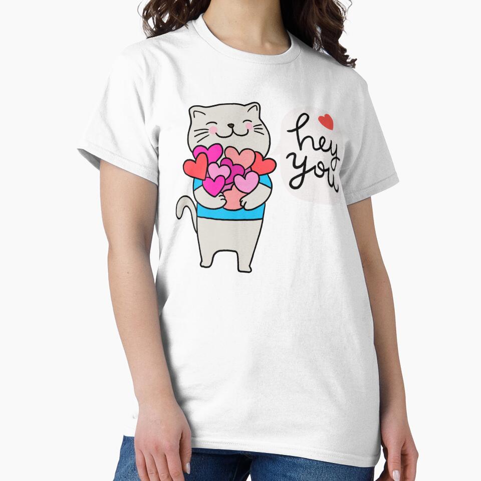 Lovely Cat Brings You Lots of Love by IdinDesignShop