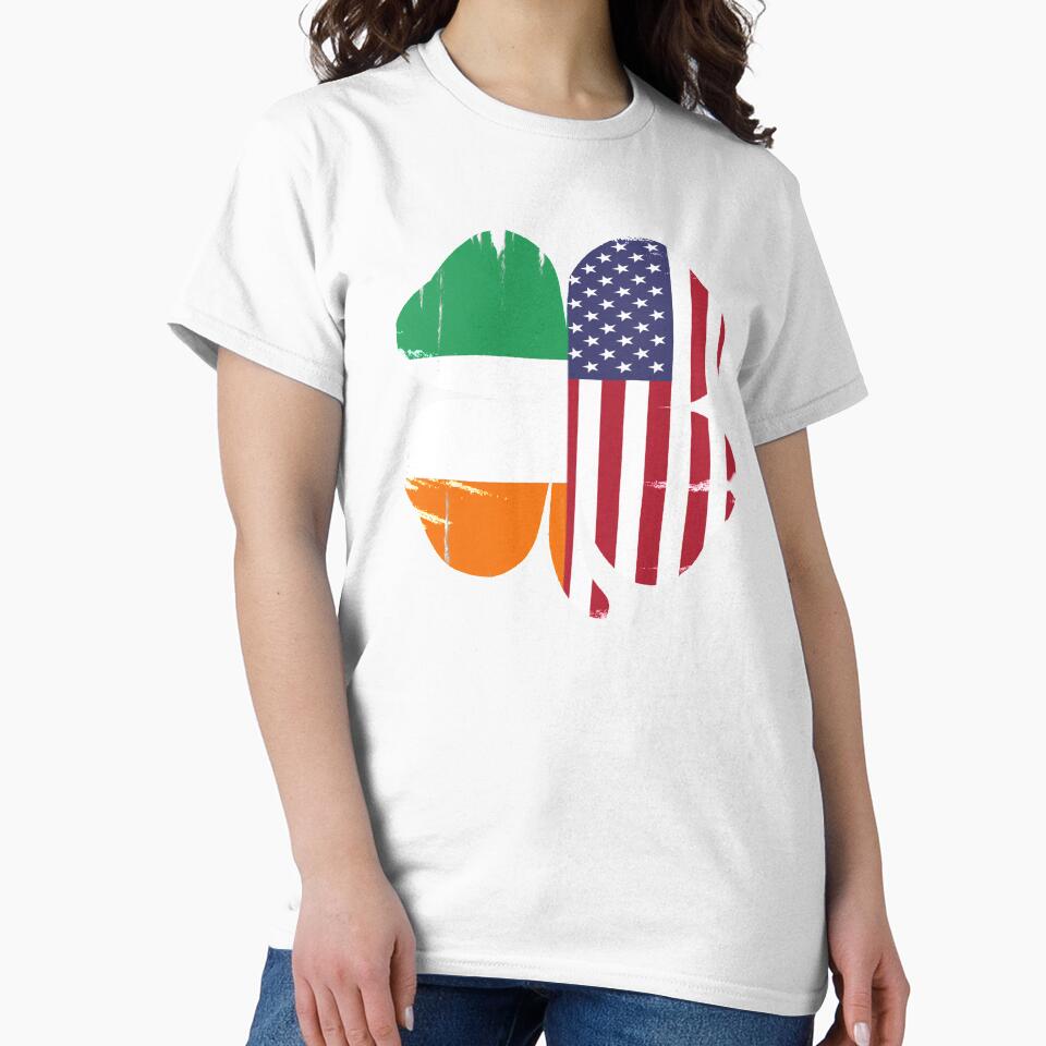 Shamrock american Flag st patricks day gifts by Kasantimo