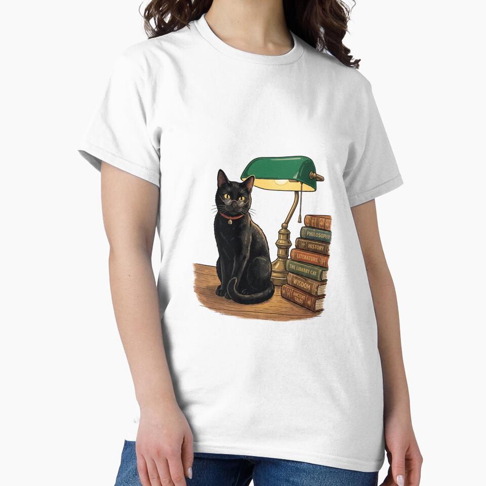 Reading Cat Society Literary Bookworm Librarian Cat Mom by PictoVibe