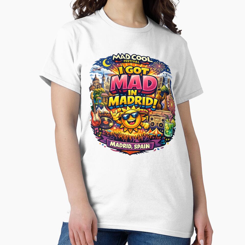Mad Cool Festival – I Got Mad in Madrid! | Funny Madrid Spain Music Festival T-Shirt Design | Concert & Travel Graphic PNG | Print-on-Demand Bundle by Sushikidsntod