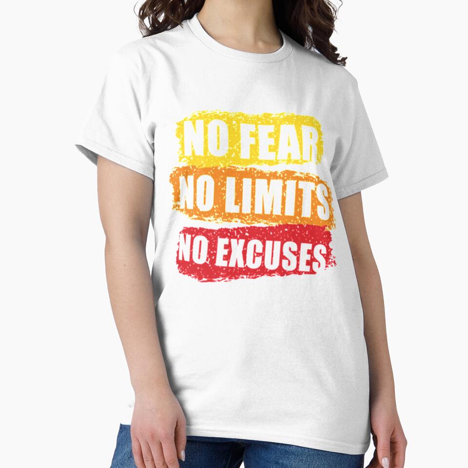 No Fear Limits Excuses Typographic Design by GabriellyLessa