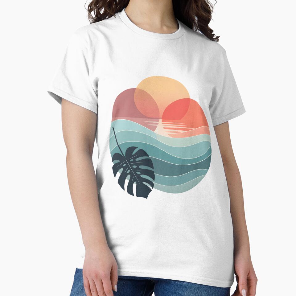 Summer Beach Sunset Minimalist Graphic Women 2025 by clothesy7