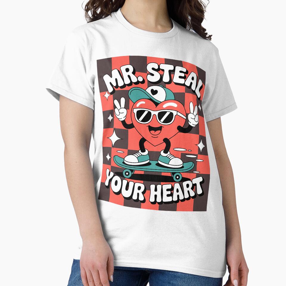 Mr Steal Your Heart for Boys Toddlers Valentine's Day Kids by fferomananul