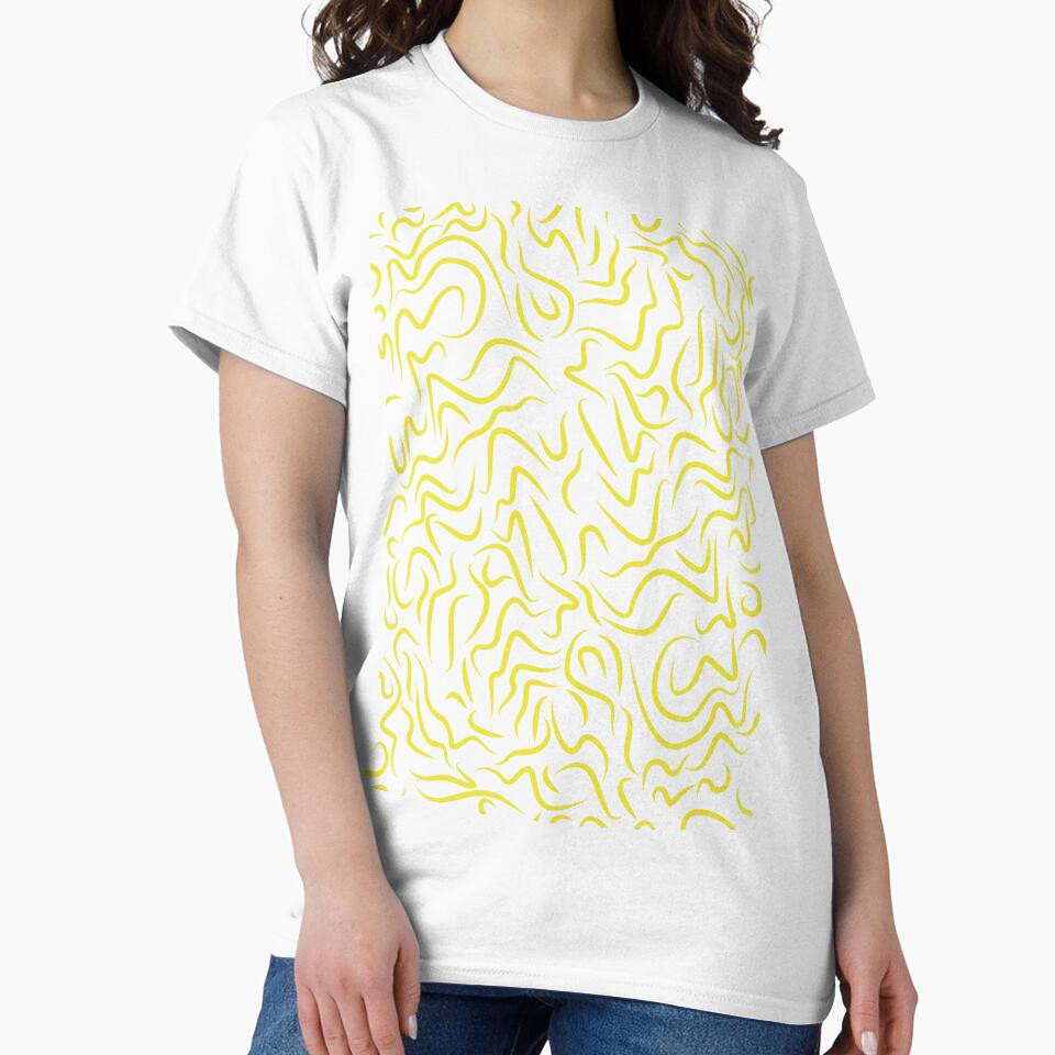 Groovy 70's patter aesthetic yellow + blue by Ray Sánchez