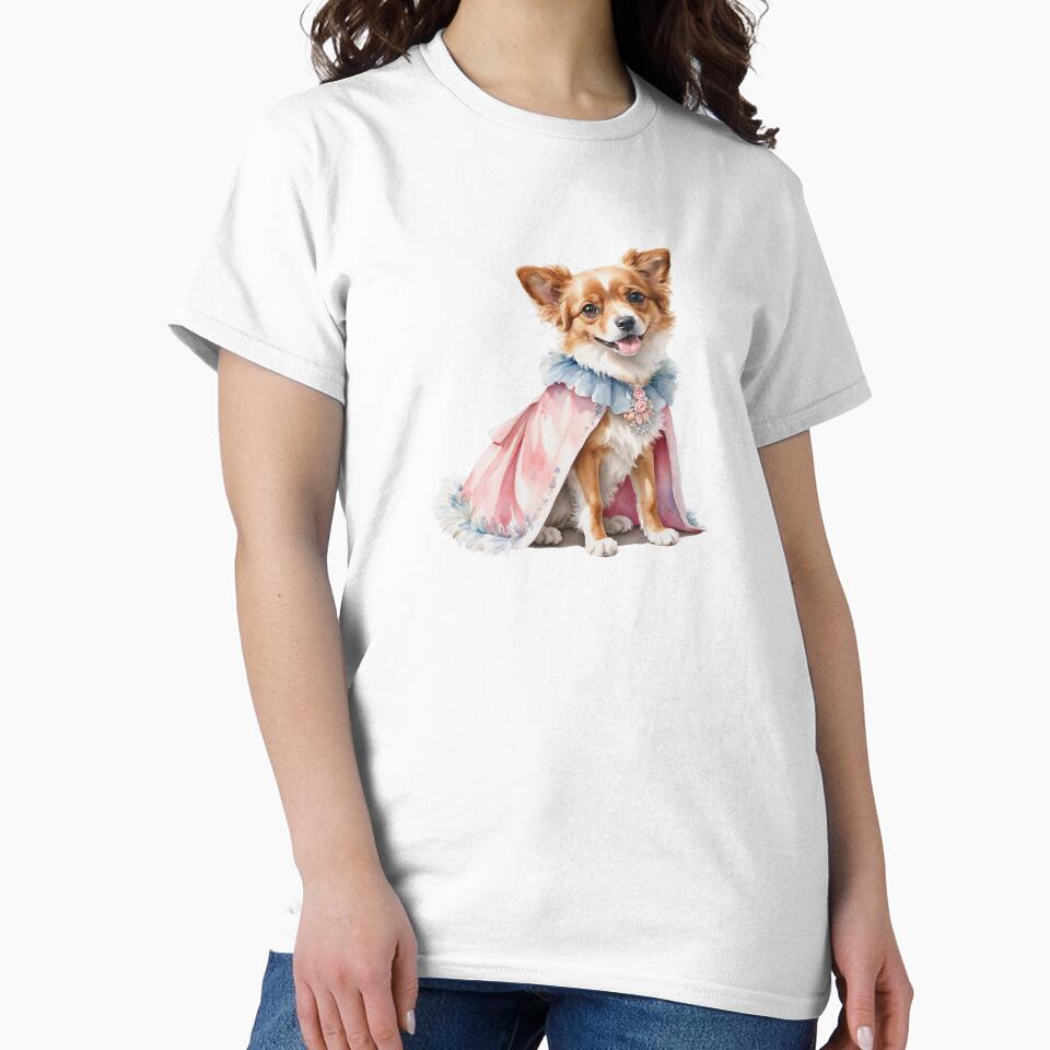 Watercolor Dog Wonderland in Retro Attire by Victoria Riabov