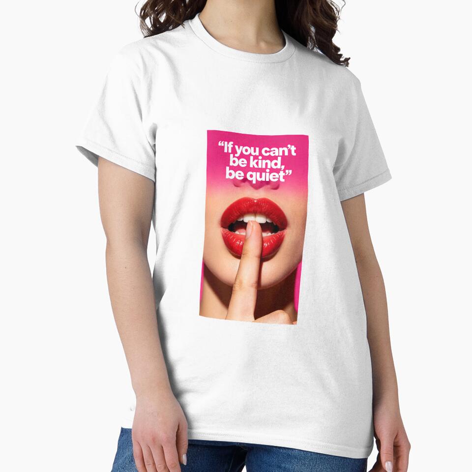 If you can’t be kind, be quiet painted red lips by carlsmart1