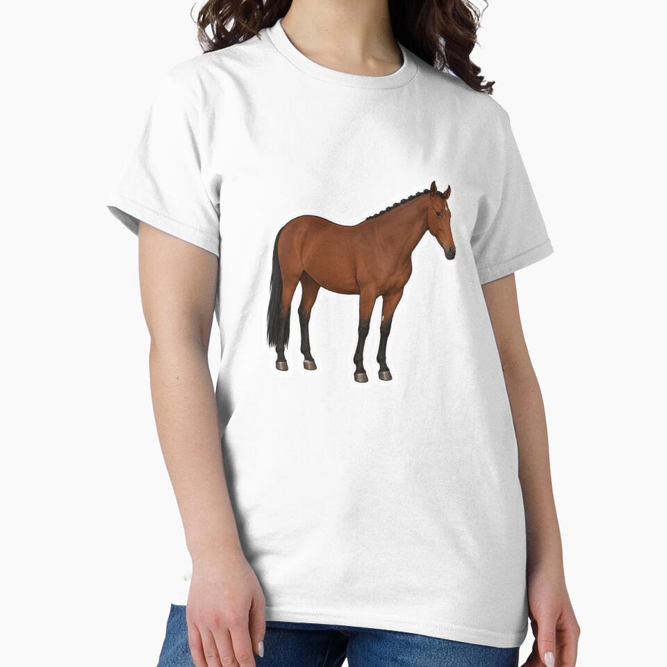 Classic Equestrian Bay Horse Sticker by RealEqEdit