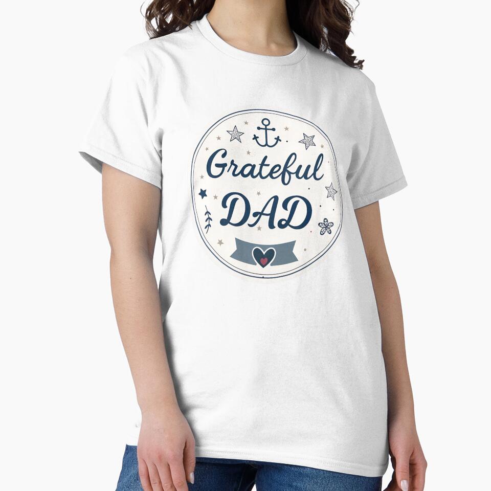 Grateful Dad Minimal  – Classy Father’s Day Gift Design by VividOrganica
