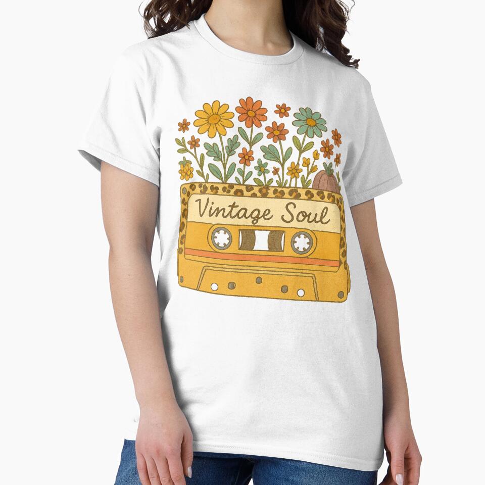 Vintage Soul Retro Cassette Tape Floral by Adrian Kane