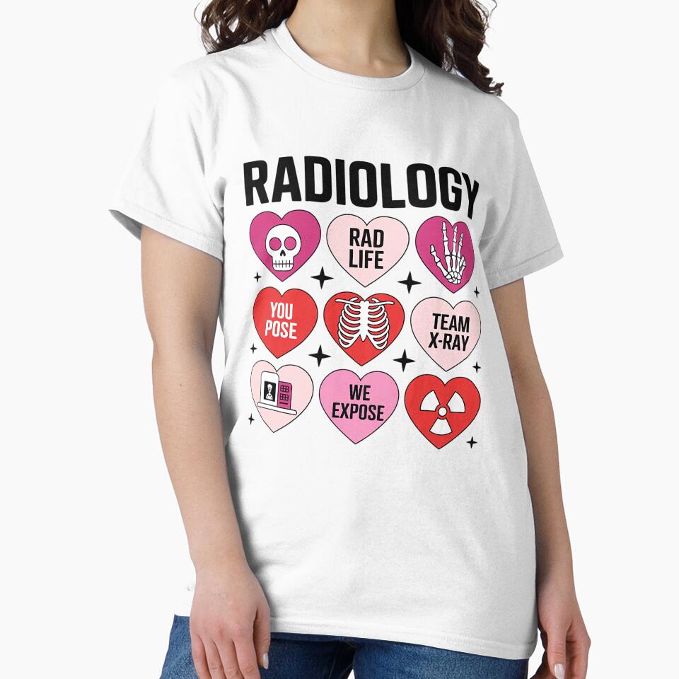 Women Retro Radiology Tech Valentine's Day X-Ray Technician by BlassmausArt