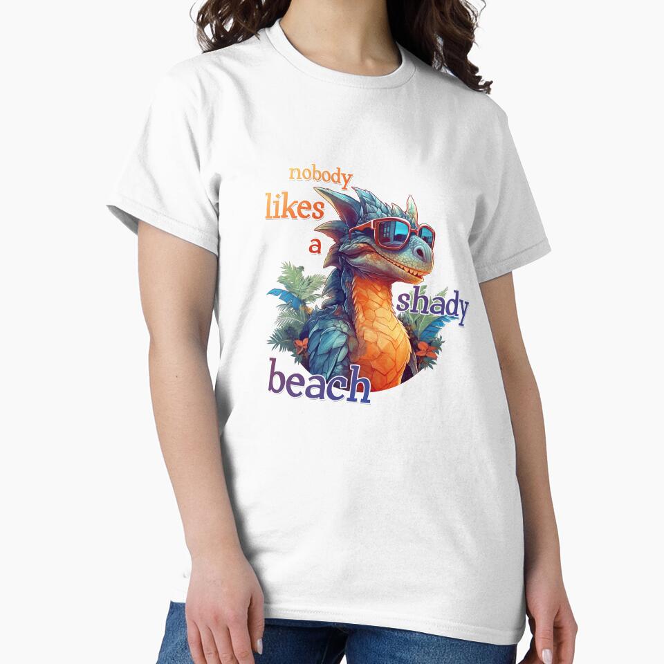 Nobody likes a shady beach. Dragon with sunglasses by TeePulseMania