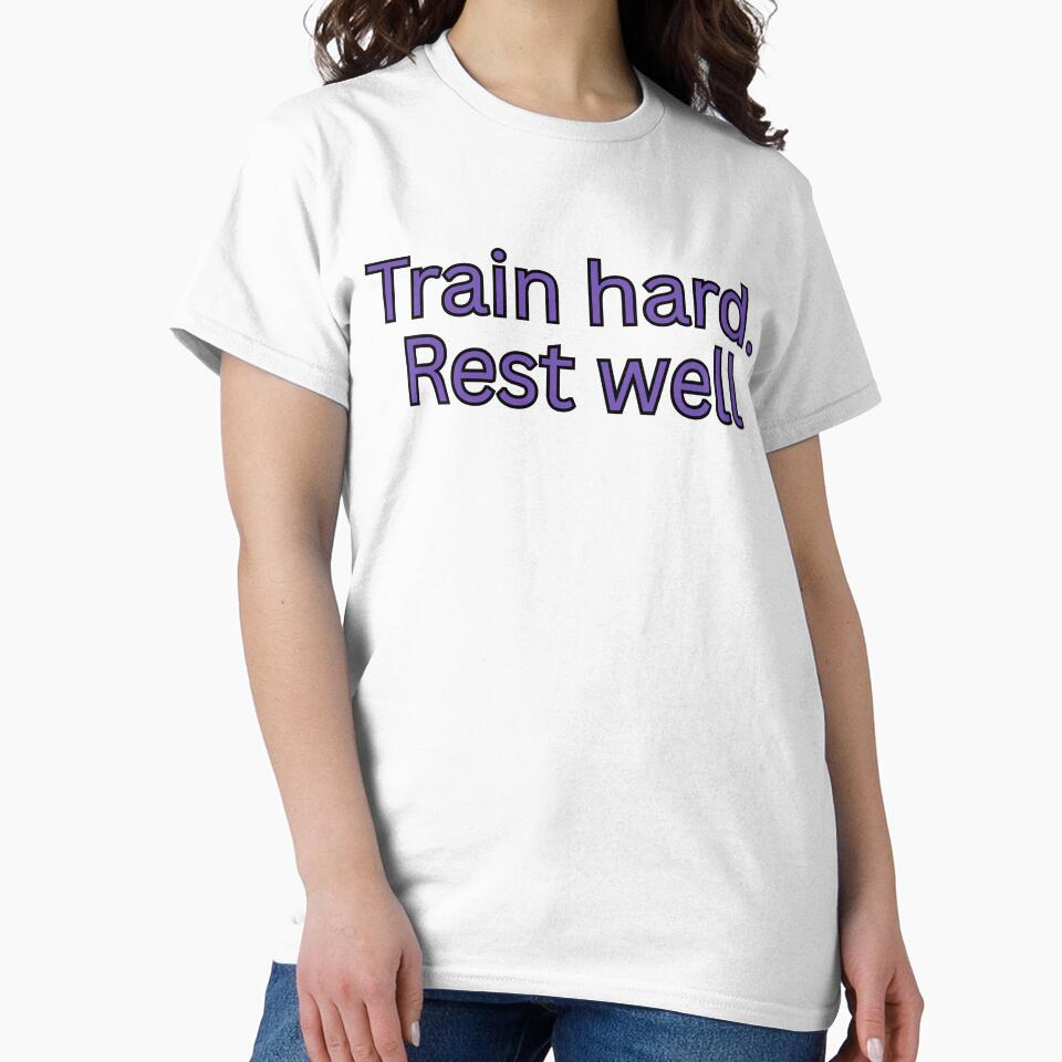 Train hard. Rest well-gym quote by HustlersShop77