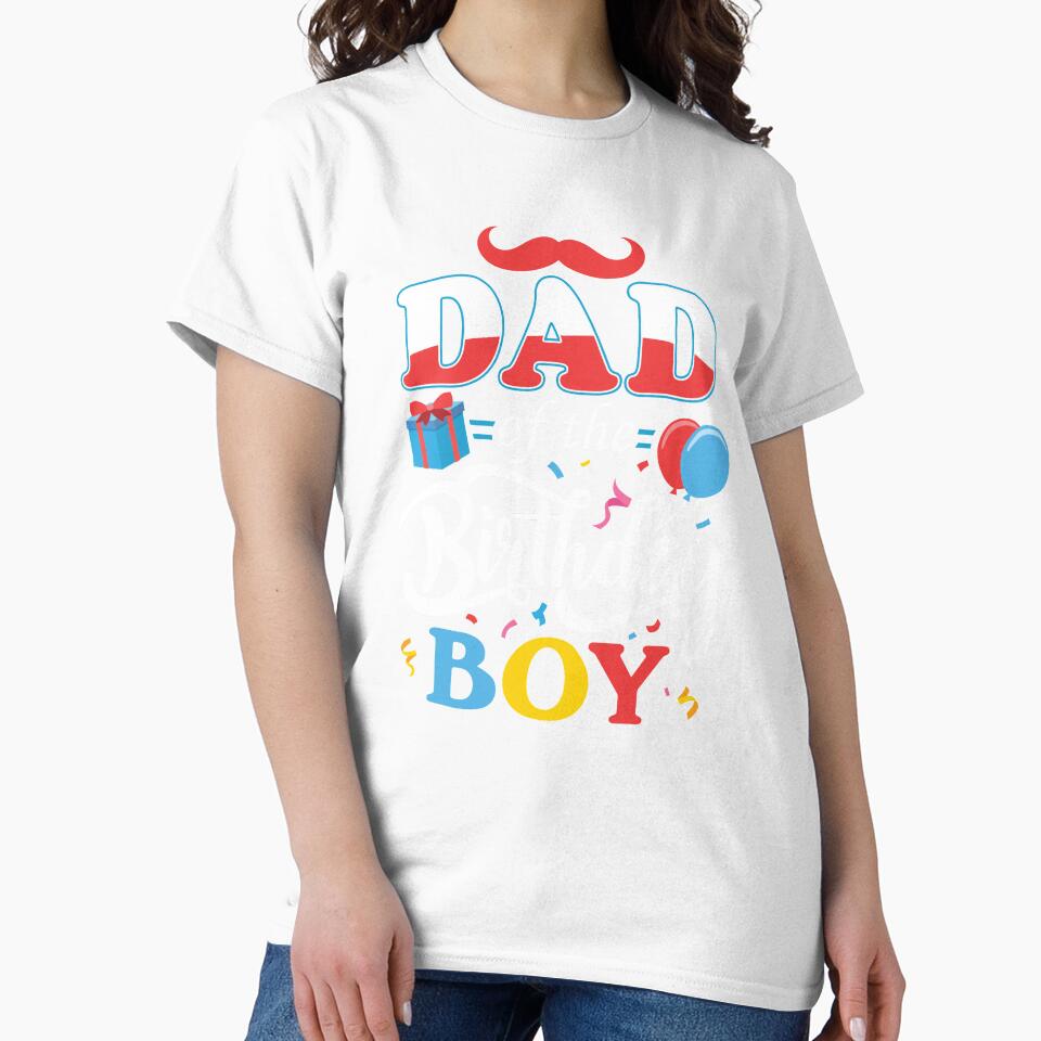 Dad of Birthday Boy Gift Design Idea for Fun Father  print by Lisbob