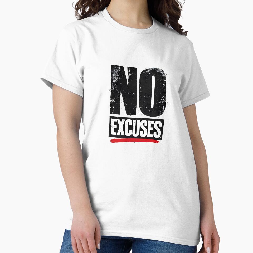 No Excuses – Bold Motivational Typography by darkan1